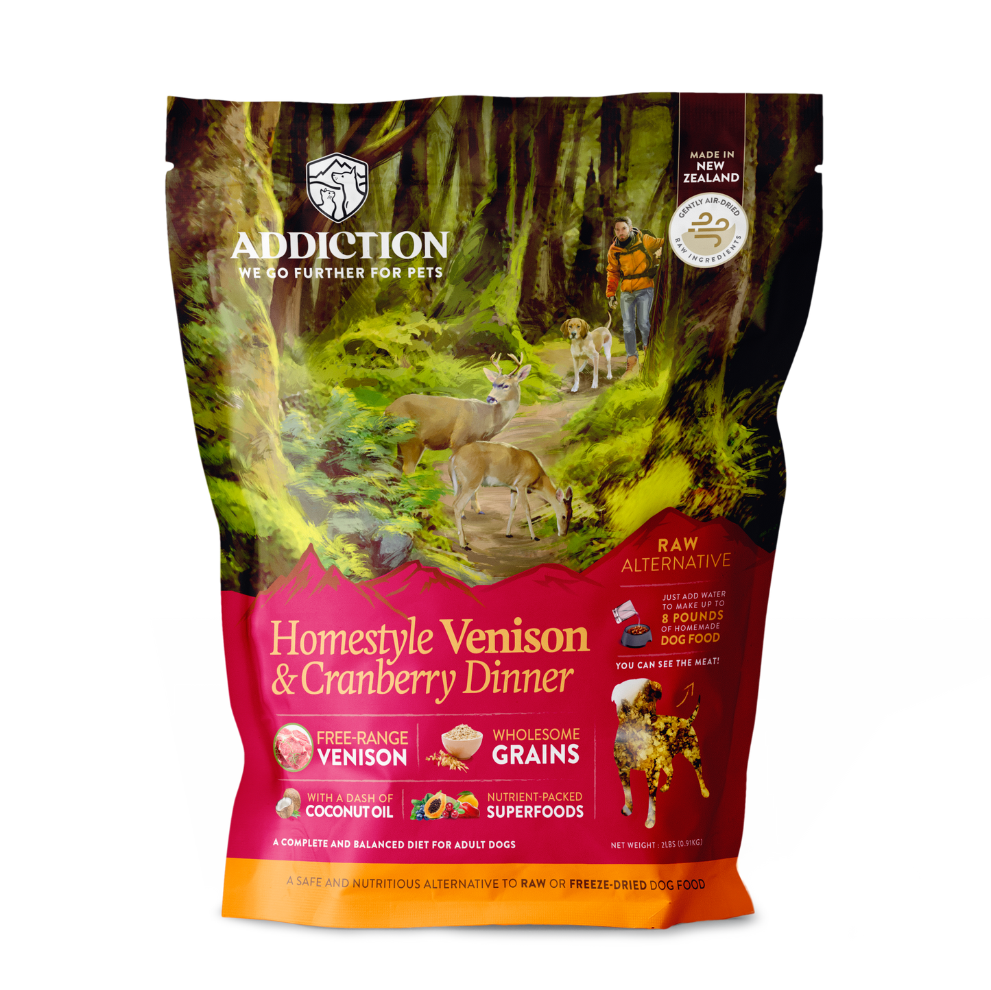 Addiction Grain-Free Homestyle Venison & Cranberry Air Dried Dog Food