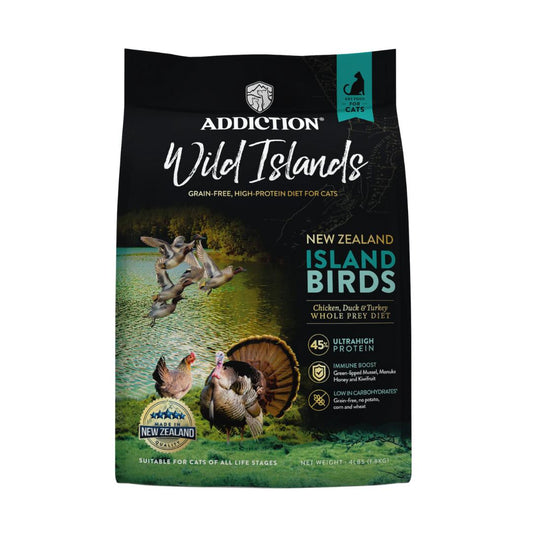 Addiction Wild Islands NZ Island Birds, Duck, Turkey & Chicken Dry Cat Food