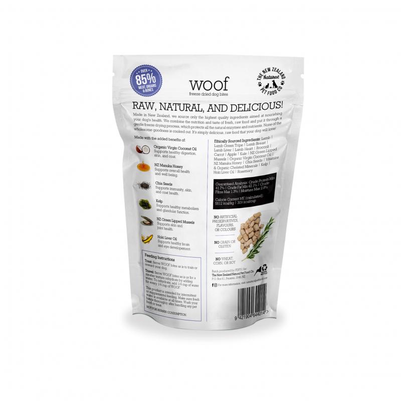 NZ Natural Pet Food Co Woof Lamb Freeze Dried Dog Bites