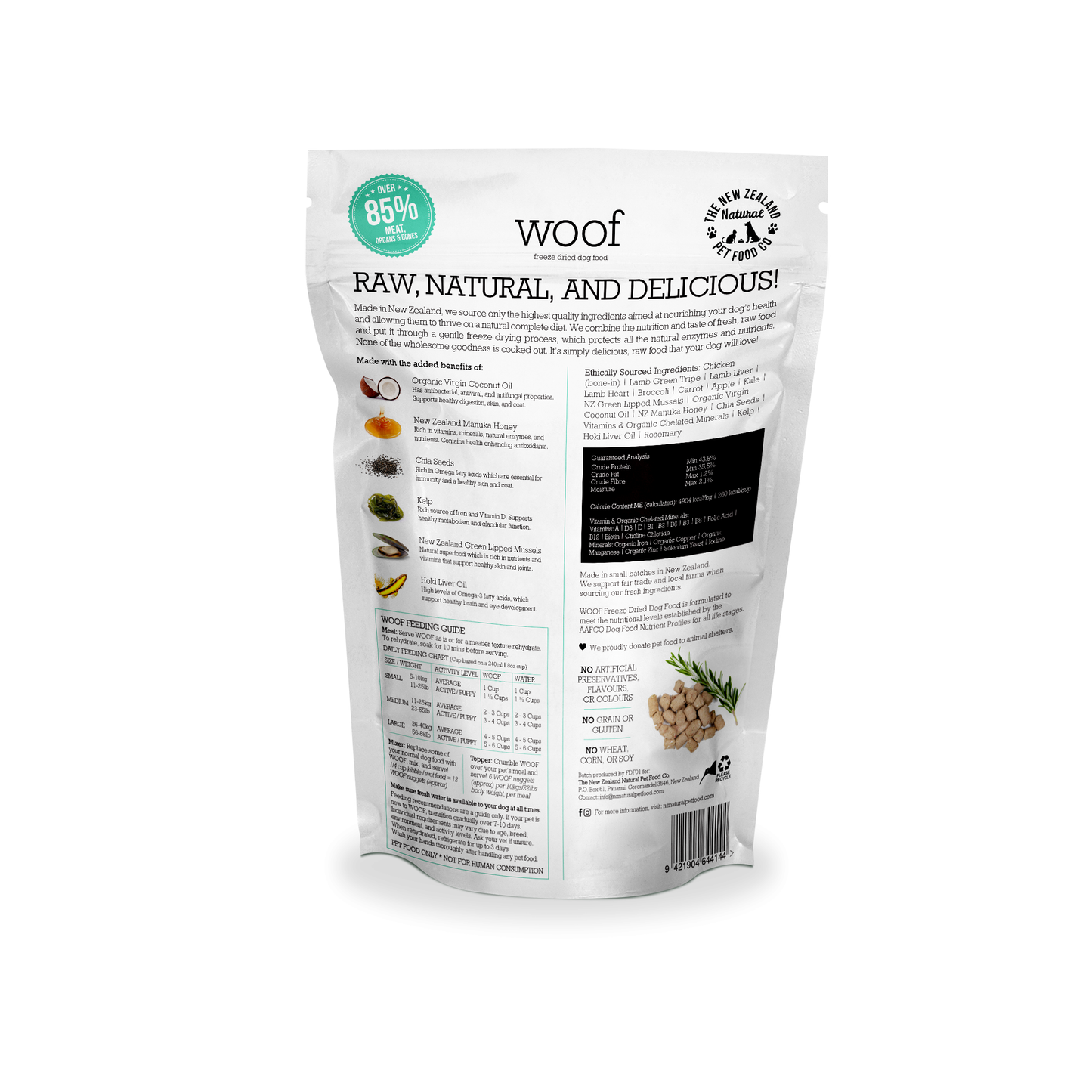 NZ Natural Pet Food Co Woof Chicken Freeze Dried Dog Food