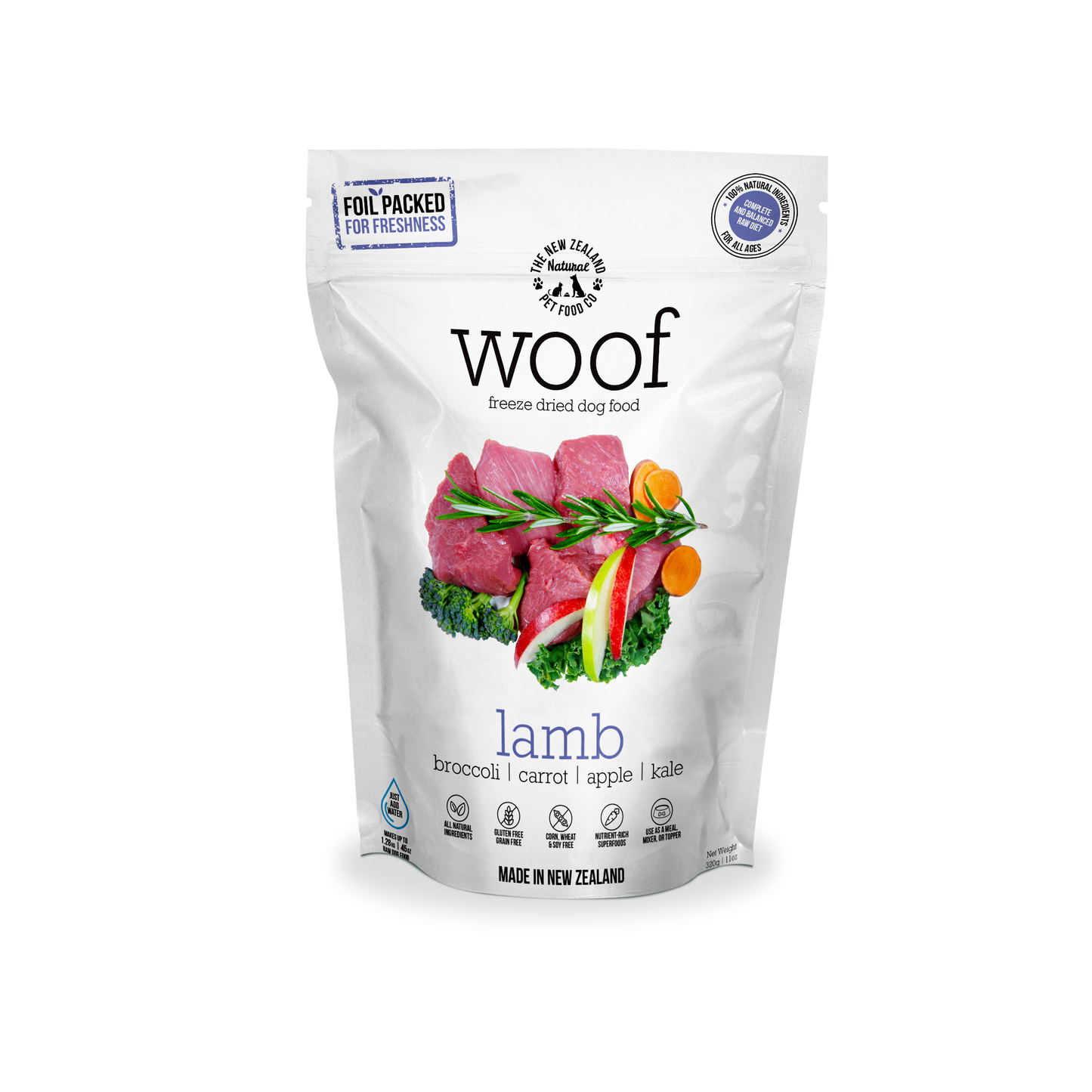 NZ Natural Pet Food Co Woof Lamb Freeze Dried Dog Food