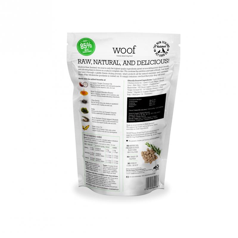 NZ Natural Pet Food Co Woof Duck Freeze Dried Dog Food