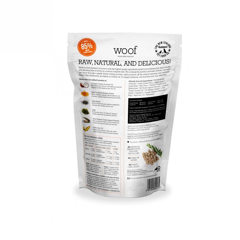 NZ Natural Pet Food Co Woof Wild Brushtail Freeze Dried Dog Food