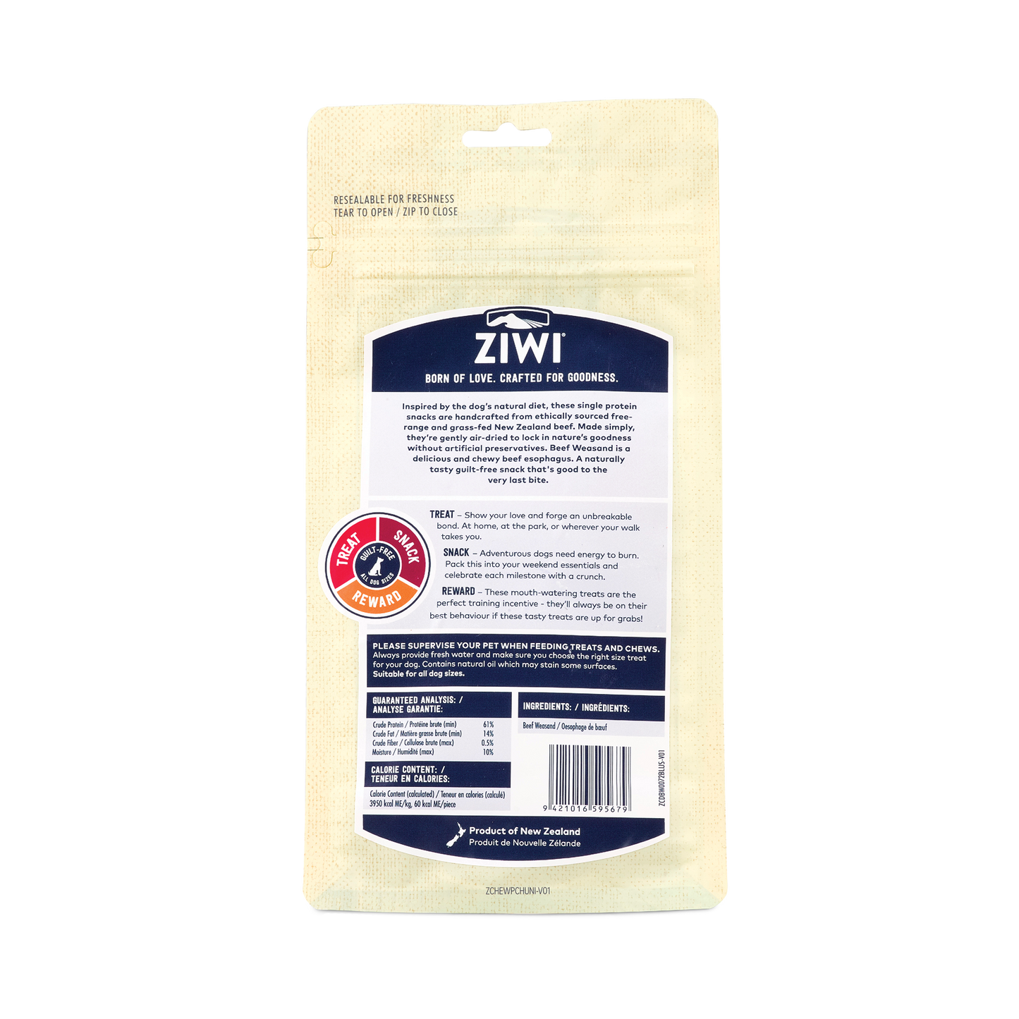 Ziwi Peak Beef Weasand Dog Treats