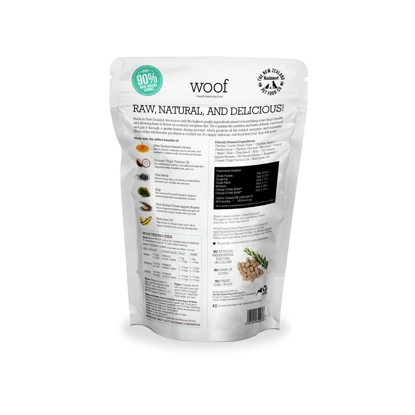 NZ Natural Pet Food Co Woof Chicken Freeze Dried Dog Food