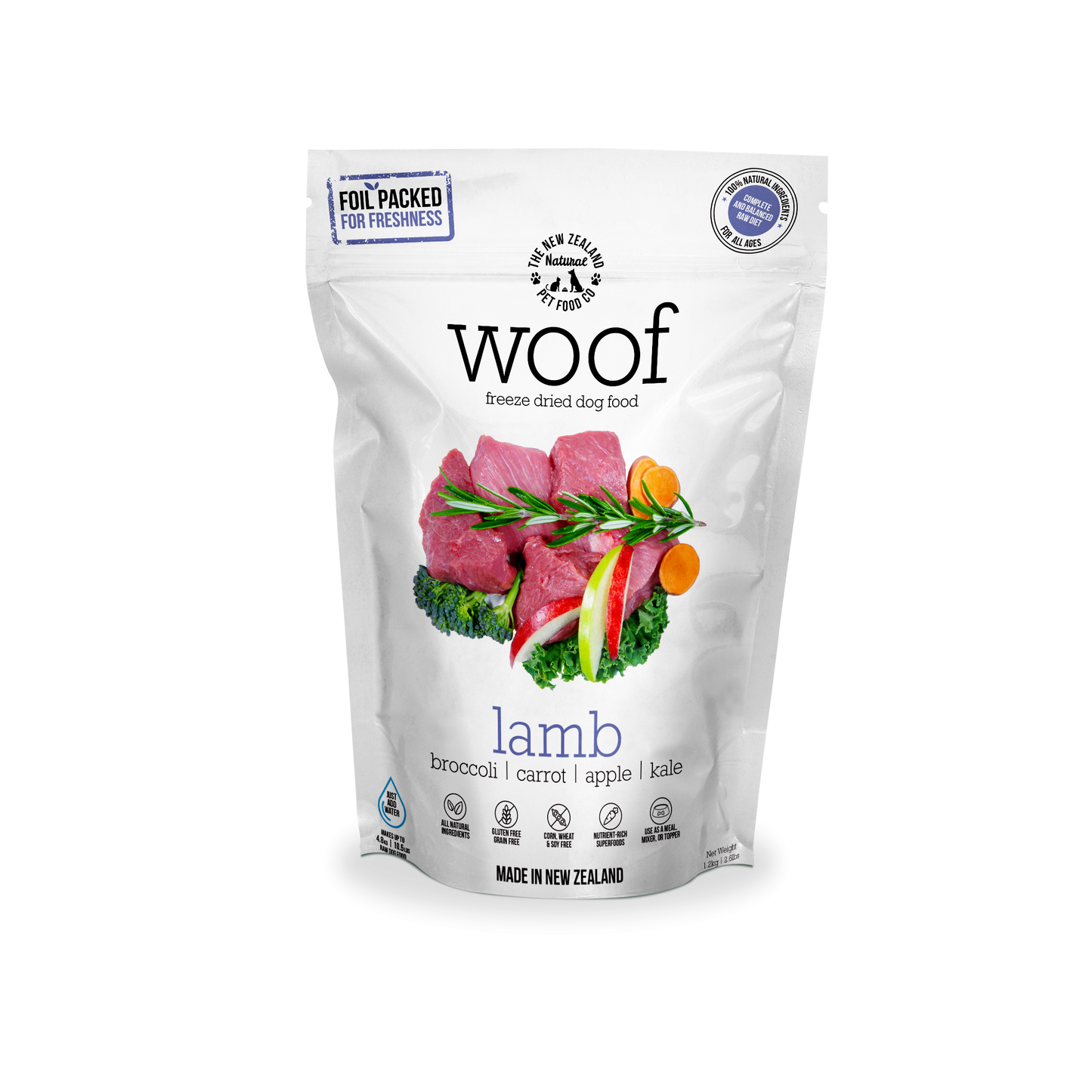 NZ Natural Pet Food Co Woof Lamb Freeze Dried Dog Food