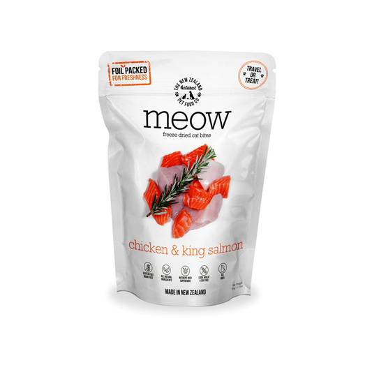 NZ Natural Pet Food Co Meow Chicken & King Salmon Freeze Dried Cat Bites