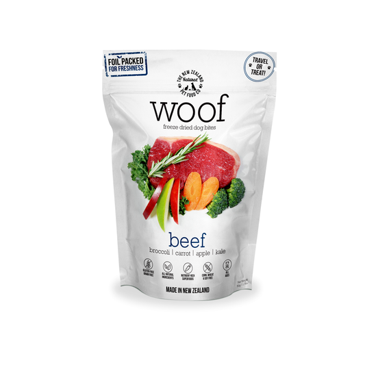 NZ Natural Pet Food Co Woof Beef Freeze Dried Dog Bites