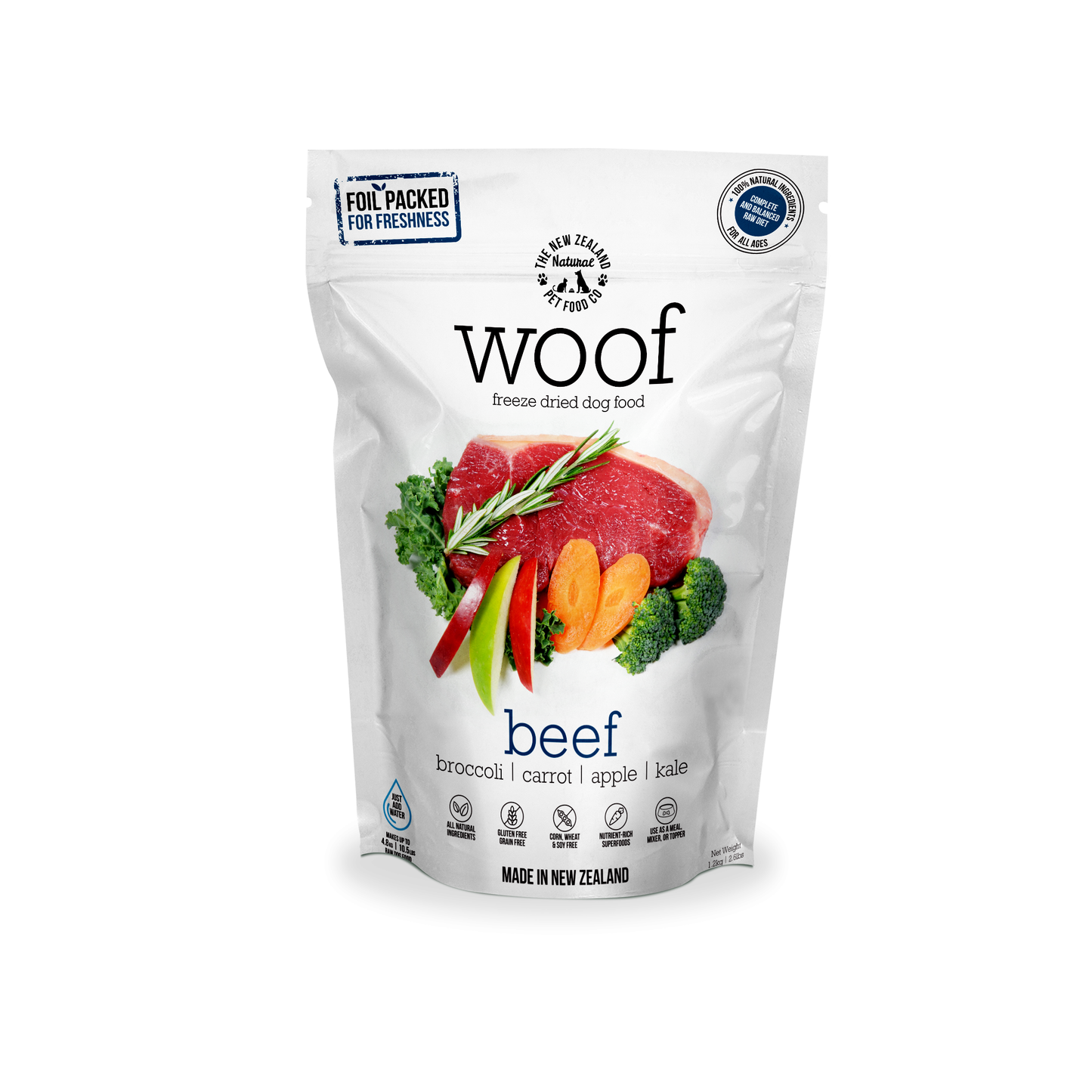 NZ Natural Pet Food Co Woof Beef Freeze Dried Dog Food