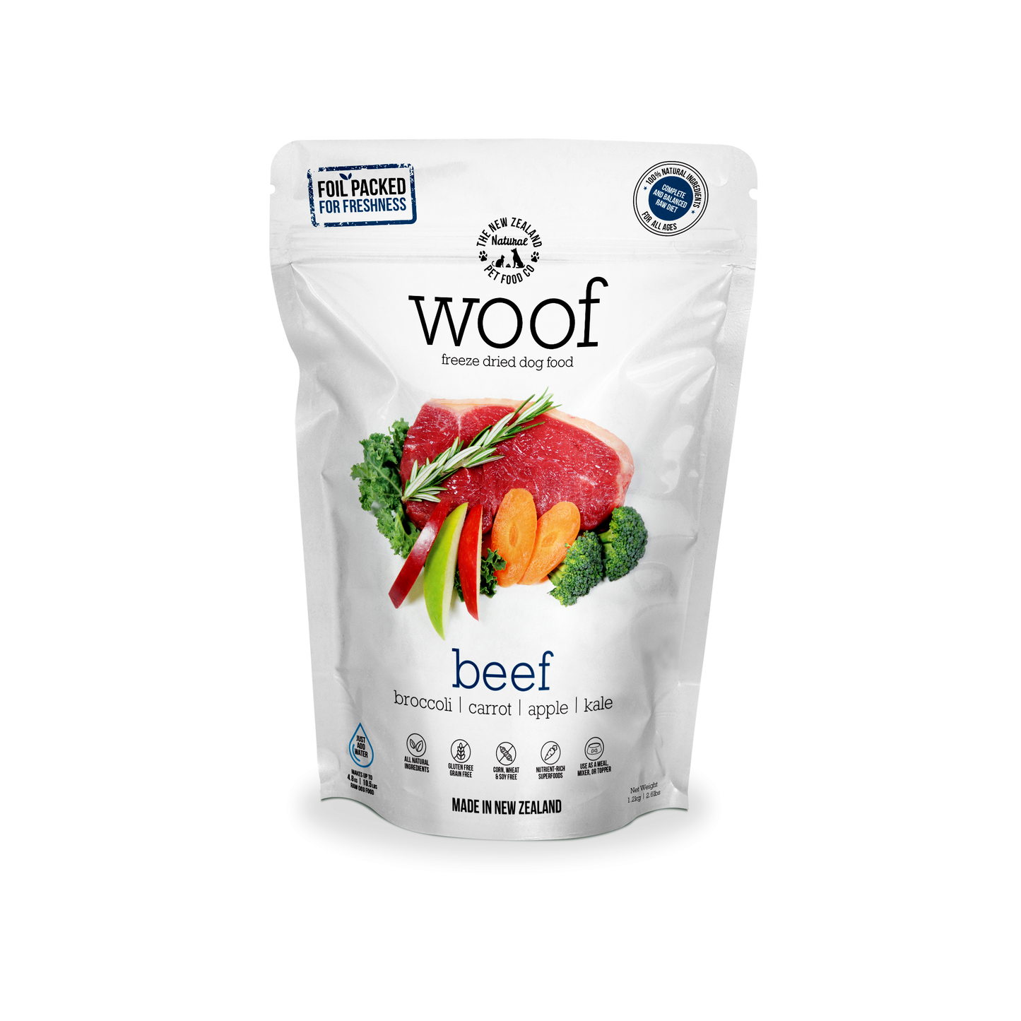 NZ Natural Pet Food Co Woof Beef Freeze Dried Dog Food