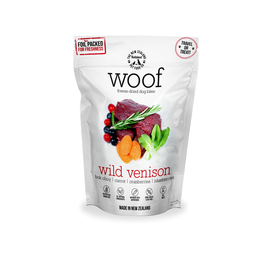 NZ Natural Pet Food Co Woof Wild Venison Freeze Dried Dog Bites