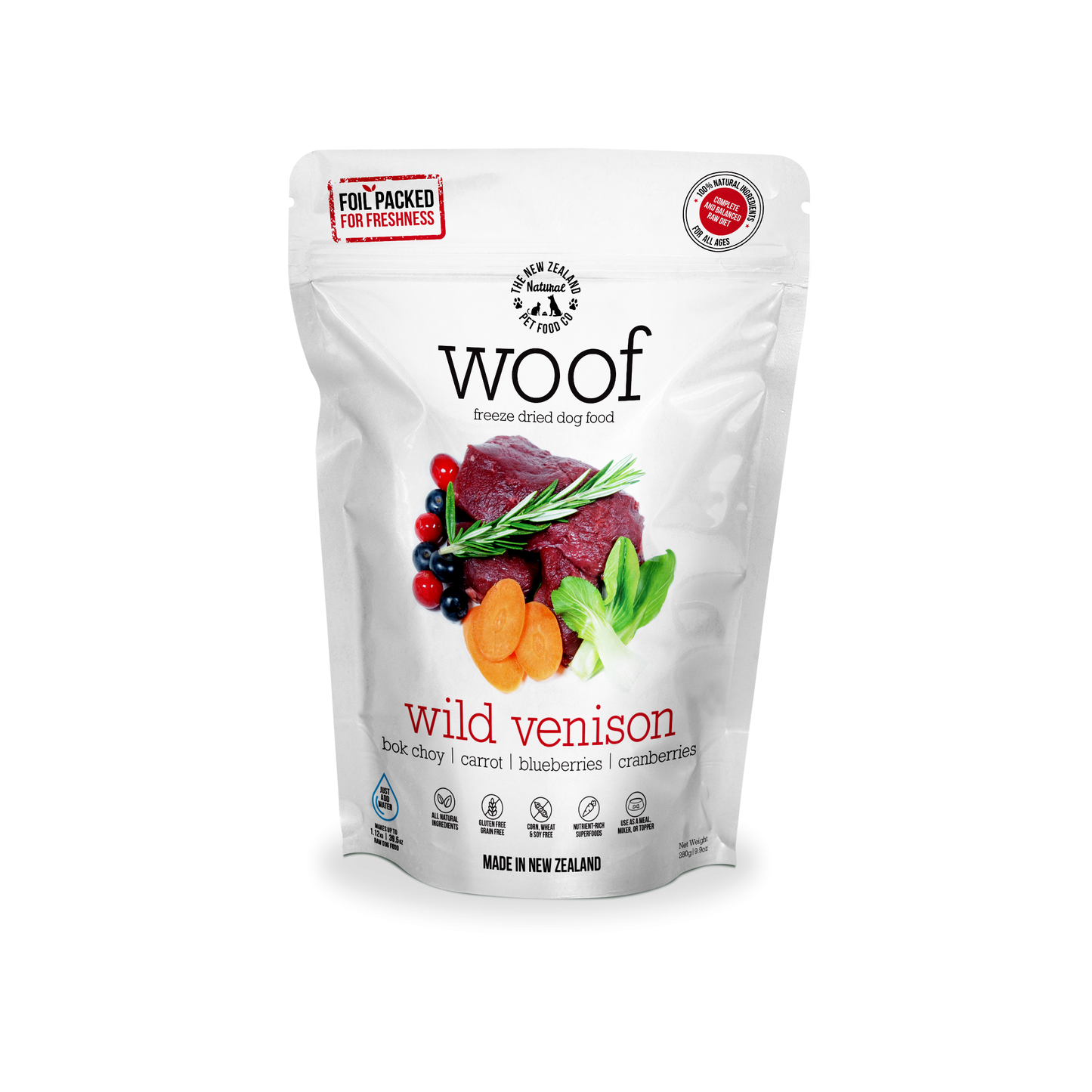 NZ Natural Pet Food Co Woof Wild Venison Freeze Dried Dog Bites