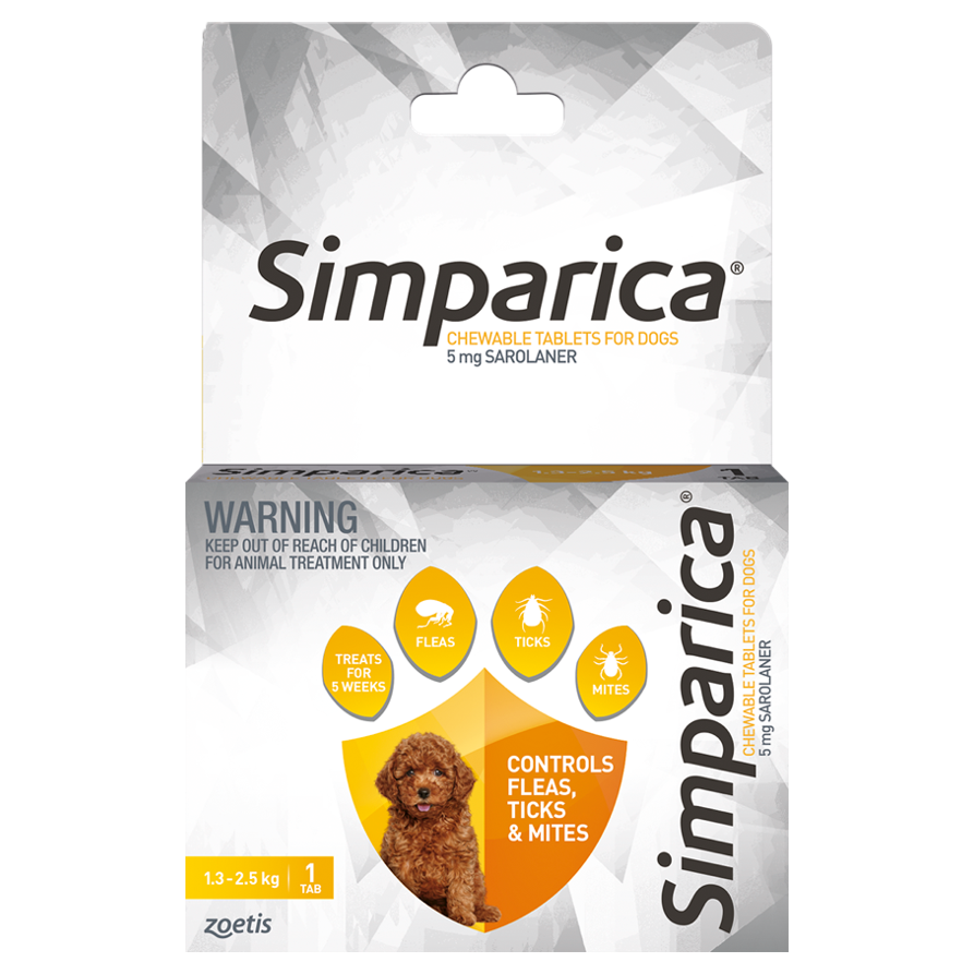 Simparica Chewable Tablets for Dogs 1.3-2.5kg