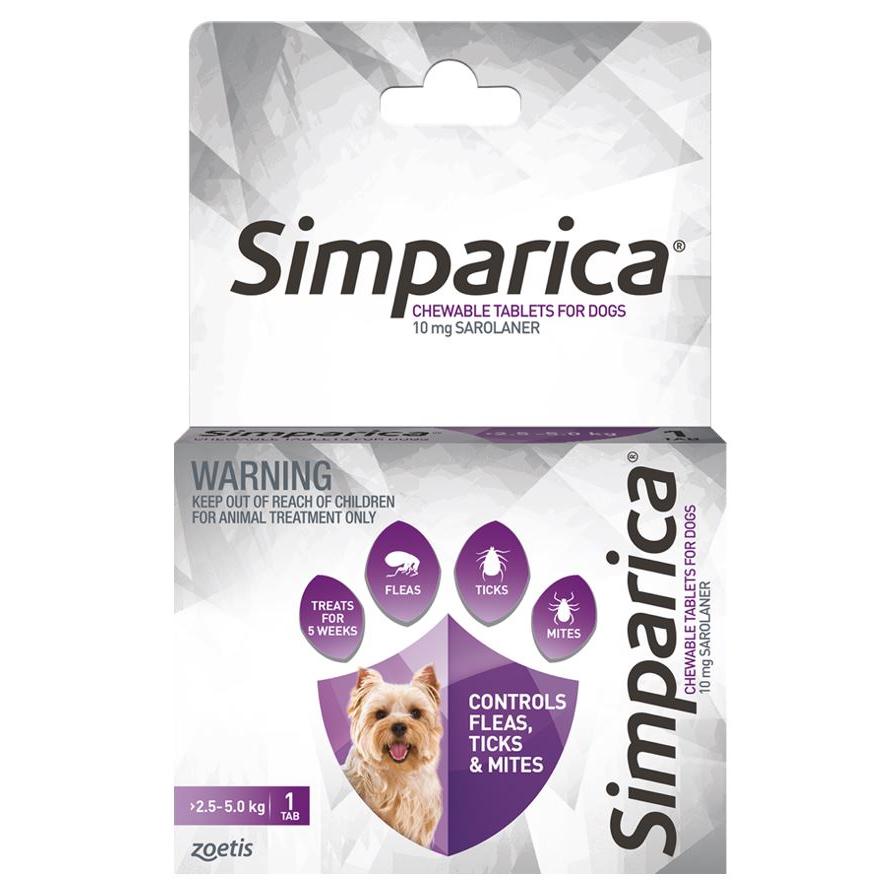 Simparica Chewable Tablets for Dogs 2.5-5kg