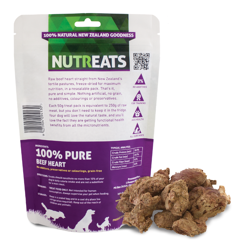 Nutreats Beef Heart Freeze Dried Dog Treats