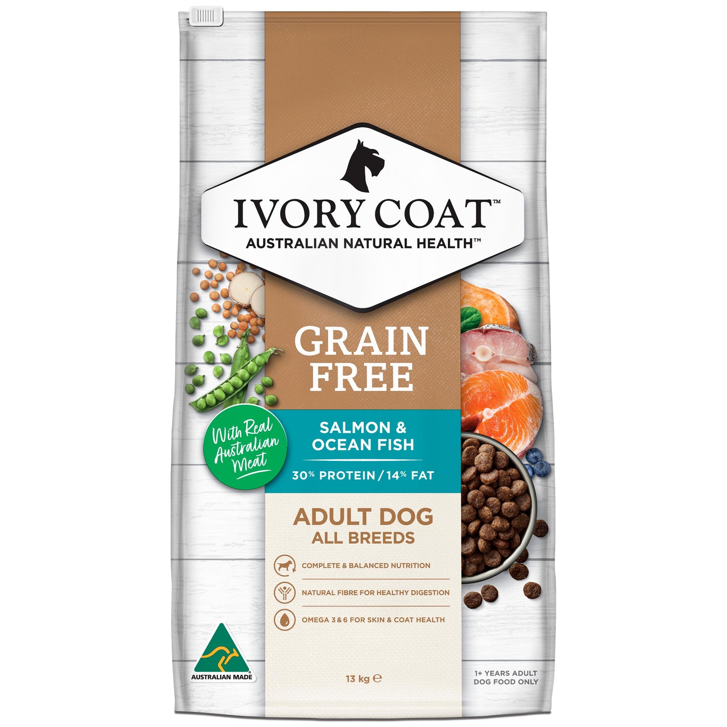 Ivory Coat Grain Free Salmon & Ocean Fish Dry Food for Adult Dogs