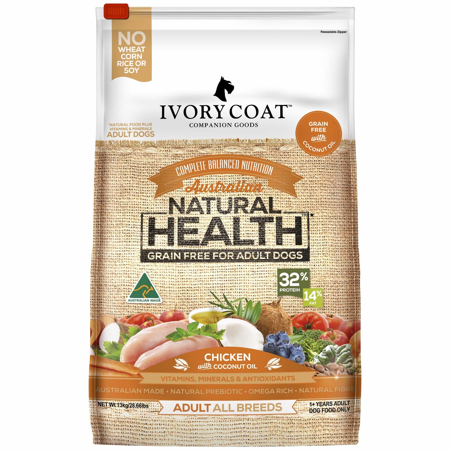 Ivory Coat Grain Free Chicken Dry Food for Adult Dogs
