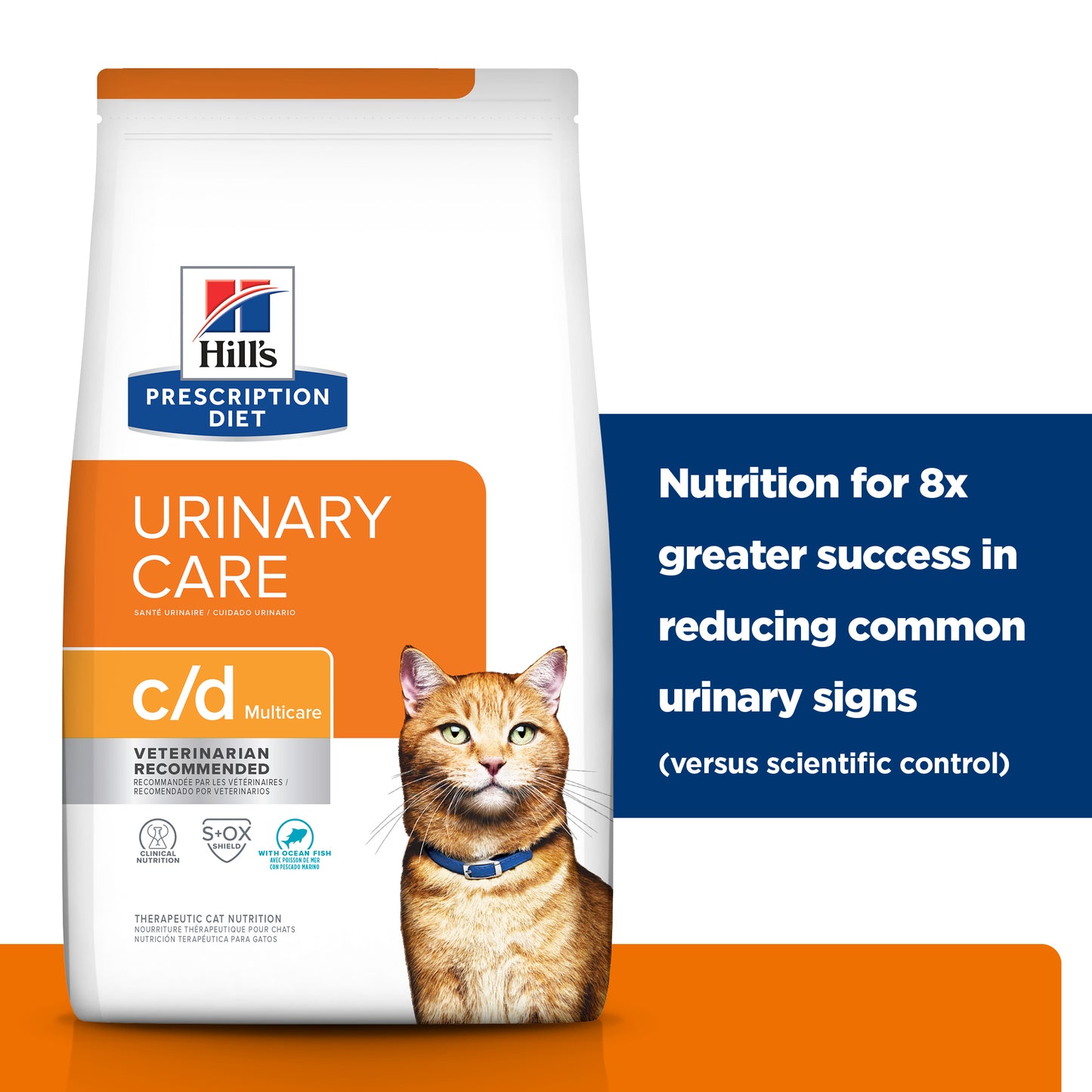 Hill's Prescription Diet c/d Urinary Care Multicare with Ocean Fish Dry Cat Food