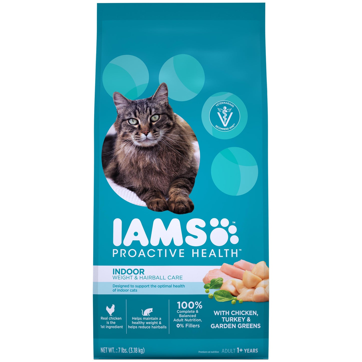 Iams Proactive Health Indoor Weight & Hairball Care Chicken & Turkey Dry Cat Food
