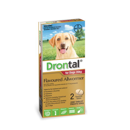 Drontal Flavoured All Wormer For Dogs 10kg Tablet