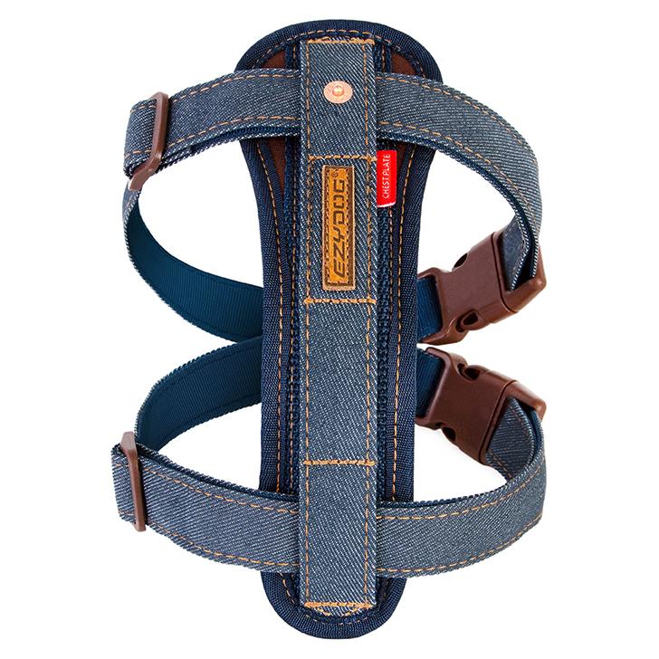 EzyDog Chest Plate Harness Denim