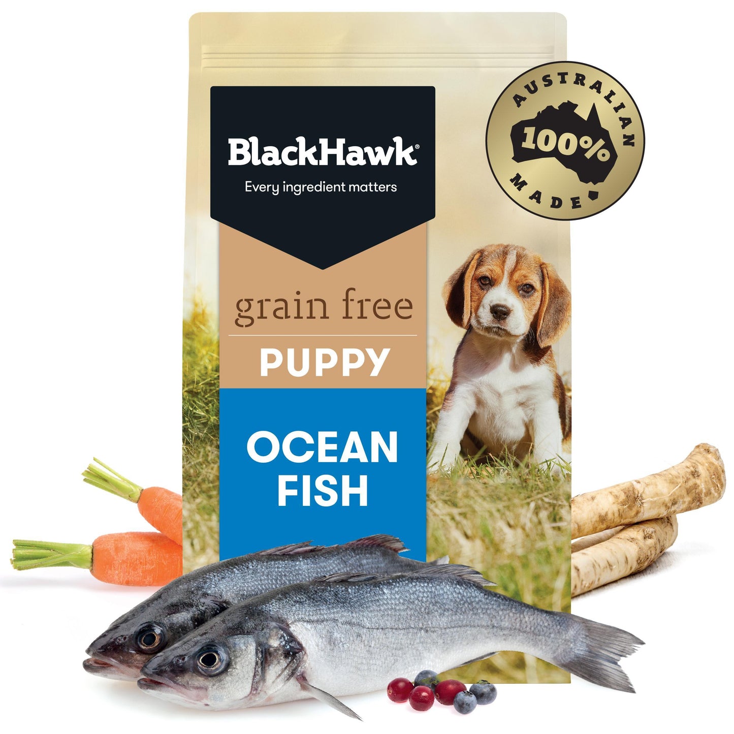 Black Hawk Grain Free Ocean Fish Dry Puppy Food