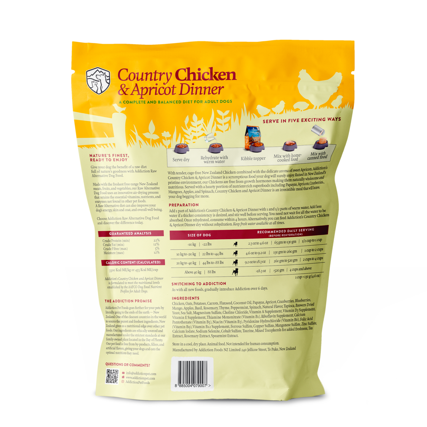 Addiction Grain-Free Country Chicken & Apricot Dinner Air Dried Dog Food