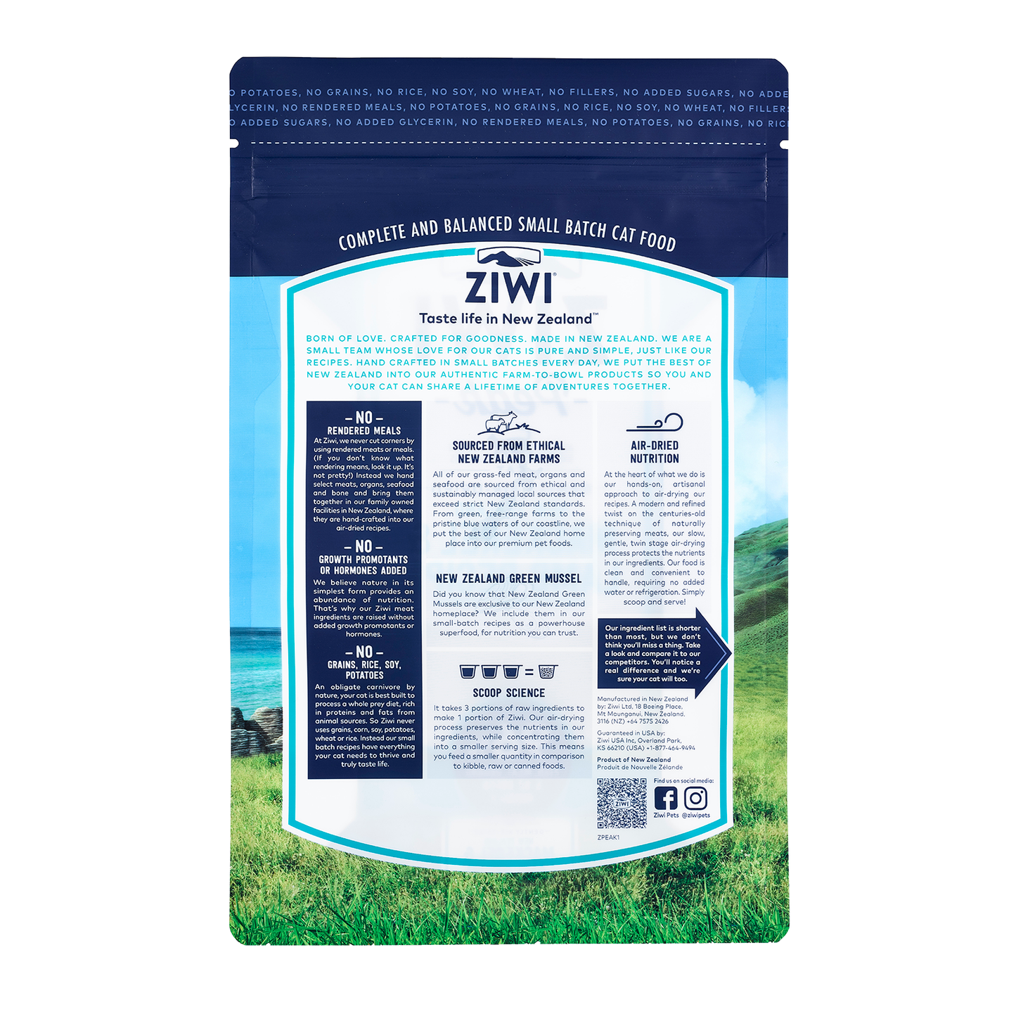 Ziwi Peak Mackerel & Lamb Air-Dried Cat Food