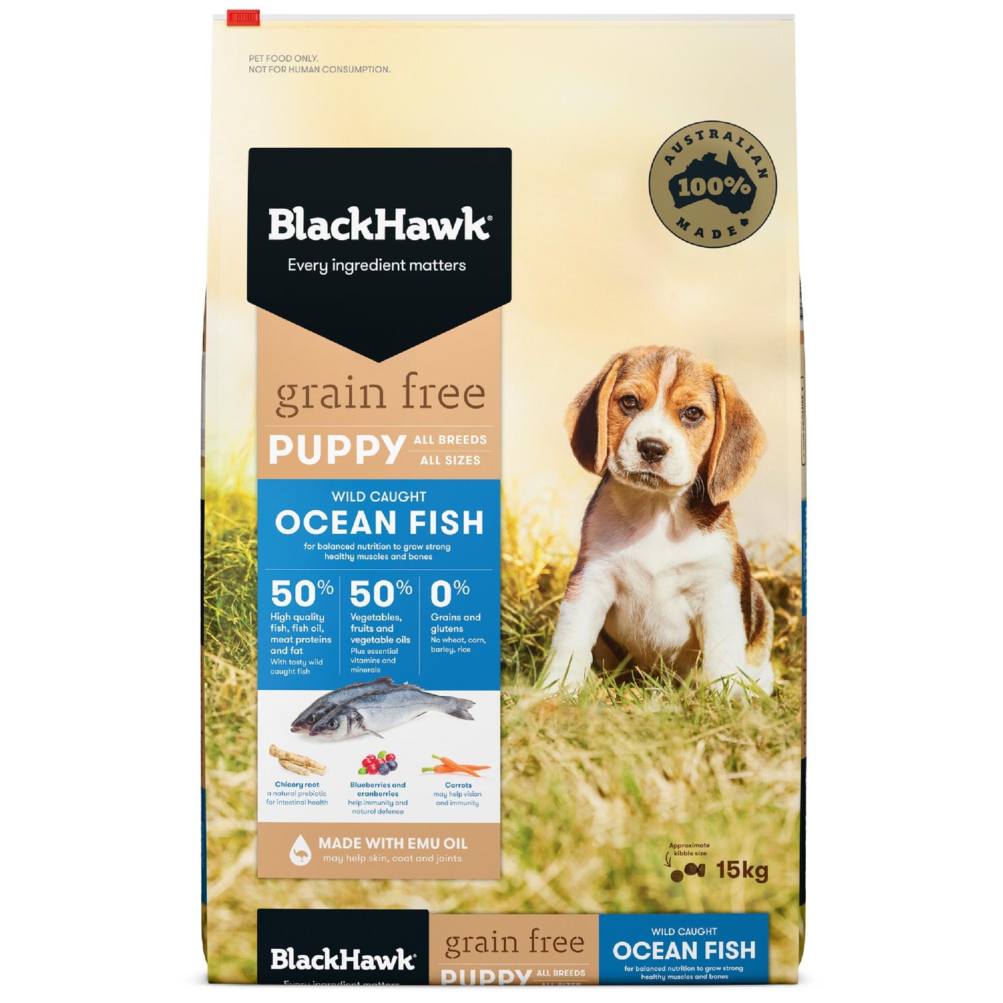 Black Hawk Grain Free Ocean Fish Dry Puppy Food