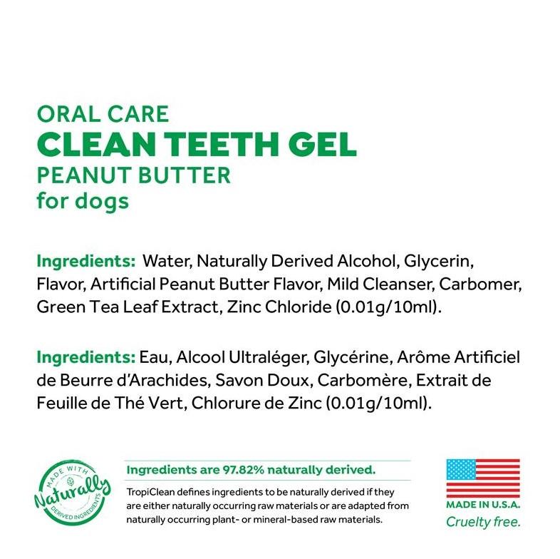 Tropiclean Clean Teeth Gel Peanut Butter 59ml