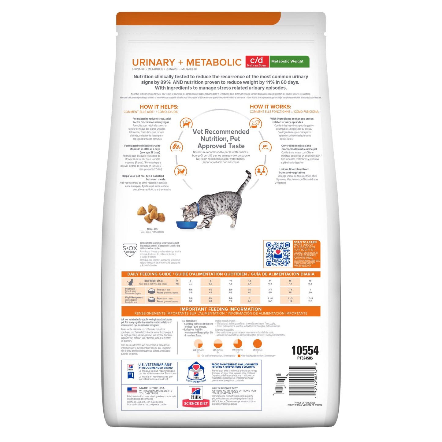 Hill's Prescription Diet c/d Multicare Stress + Metabolic + Urinary Weight Care Dry Cat Food