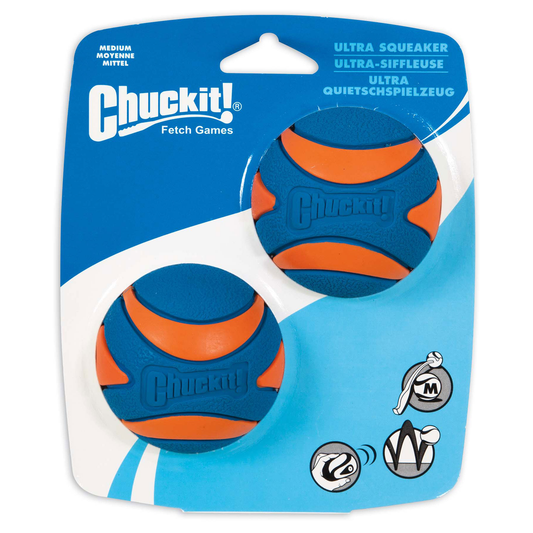 ChuckIt Squeaker Ball Dog Toy Twin Pack