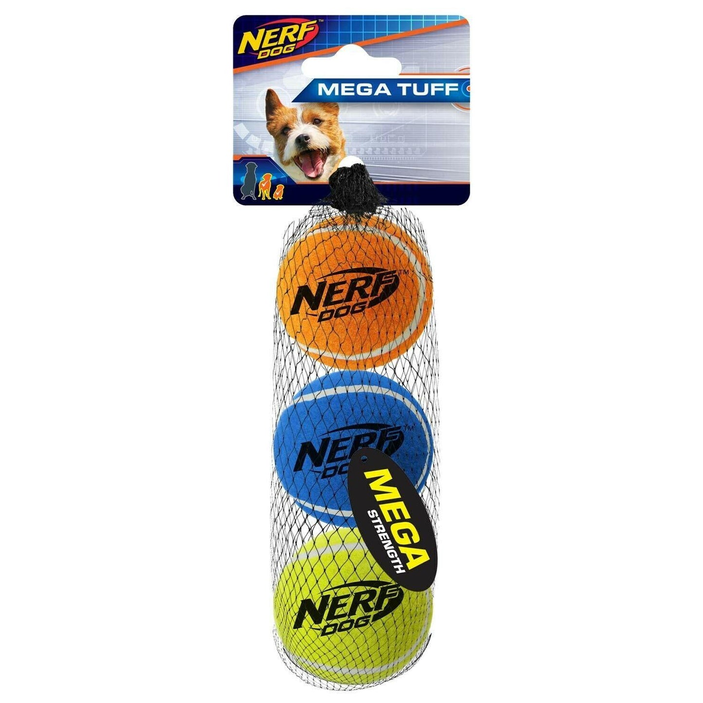 Nerf Mega Tuff Rubber Filled Tennis Ball Dog Toy