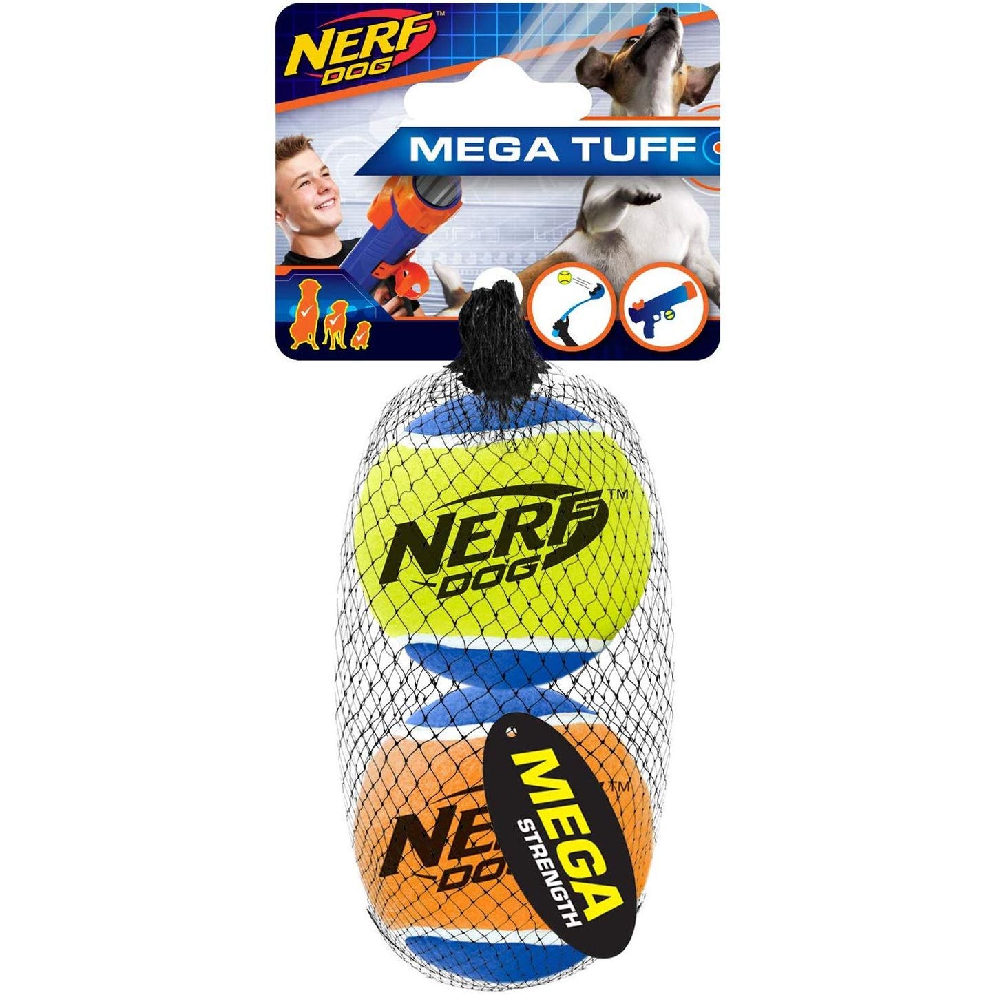 Nerf Mega Tuff Rubber Filled Tennis Ball Dog Toy