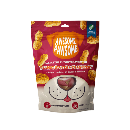 Awesome Pawsome Peanut Butter & Cranberry Dog Treats