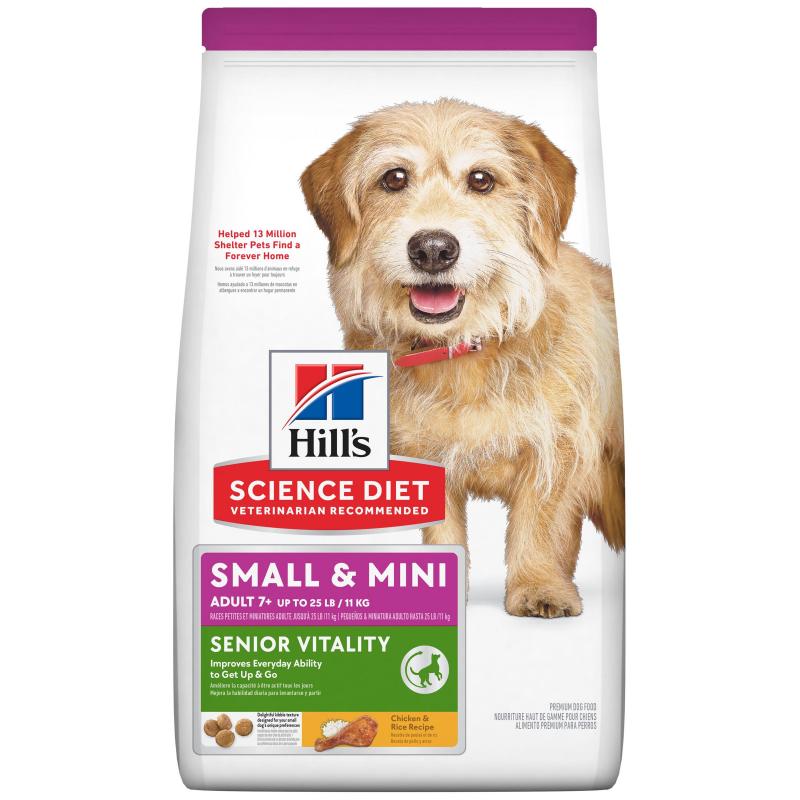 Hill's Science Diet Adult 7+ Senior Vitality Small & Mini Dry Dog Food