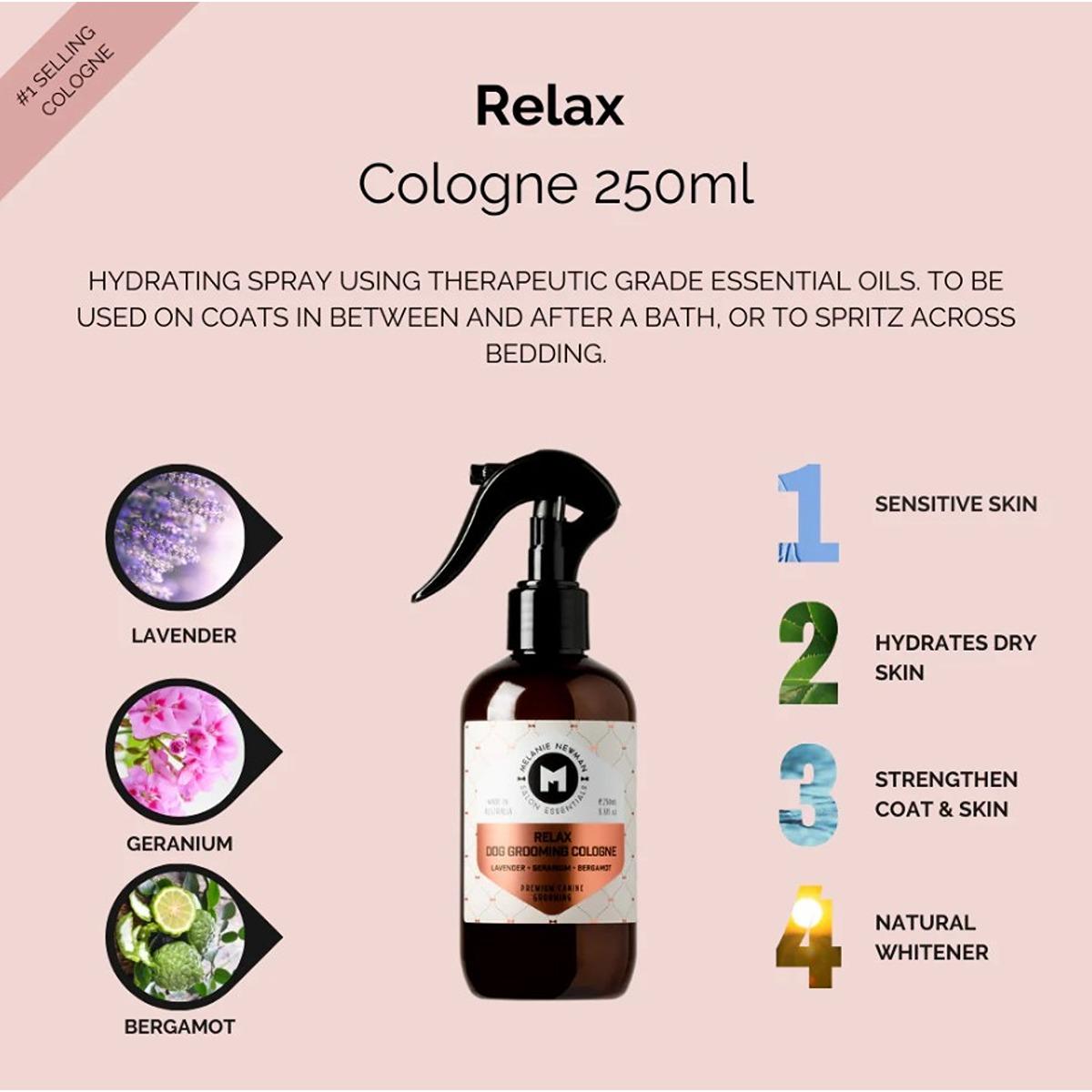 Melanie Newman Salon Essentials Relax Dog Grooming Cologne