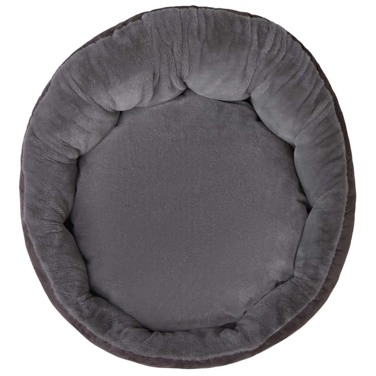 Buddy & Belle Self Warm Round Bolster Bed Grey M