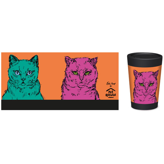 PET REFUGE REUSABLE COFFEE CUP 355ML CAT