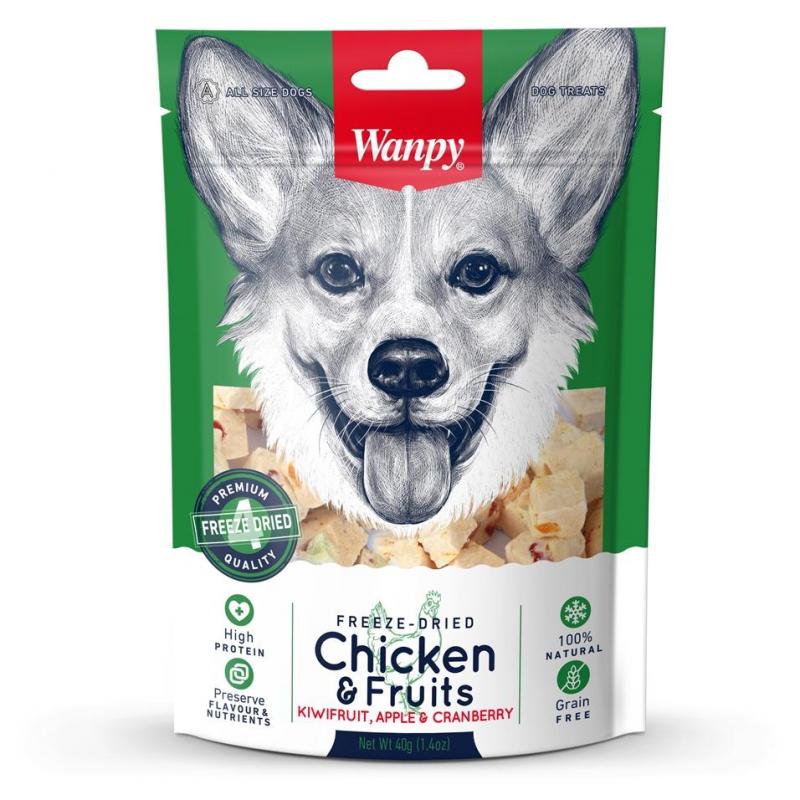 Wanpy Freeze Dried Chicken & Fruit Dog Treats