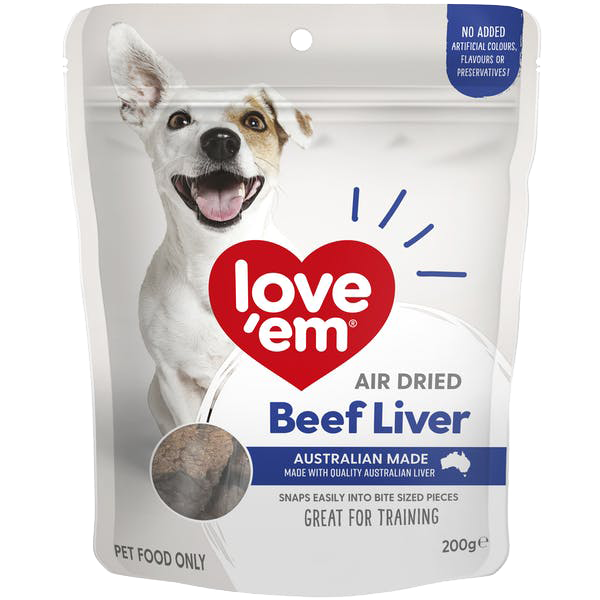 Love 'Em Air Dried Beef Liver Dog Treats