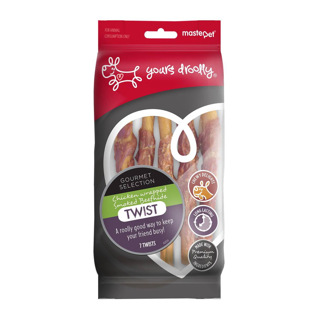 Yours Droolly Chicken Wrapped Twist Dog Treat