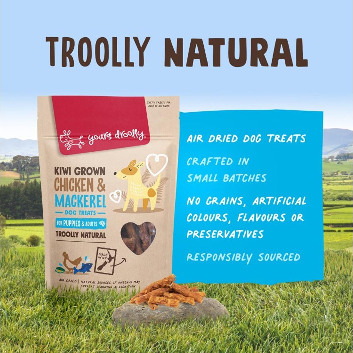 Yours Droolly Kiwi Grown Puppy Chicken Mackerel Dog Treats