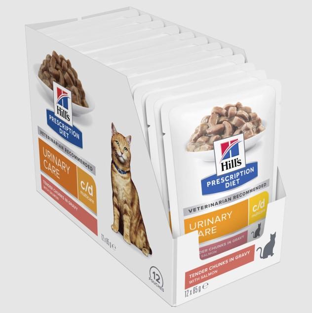 Hill's Prescription Diet c/d Multicare Urinary Care Salmon Cat Food Pouches