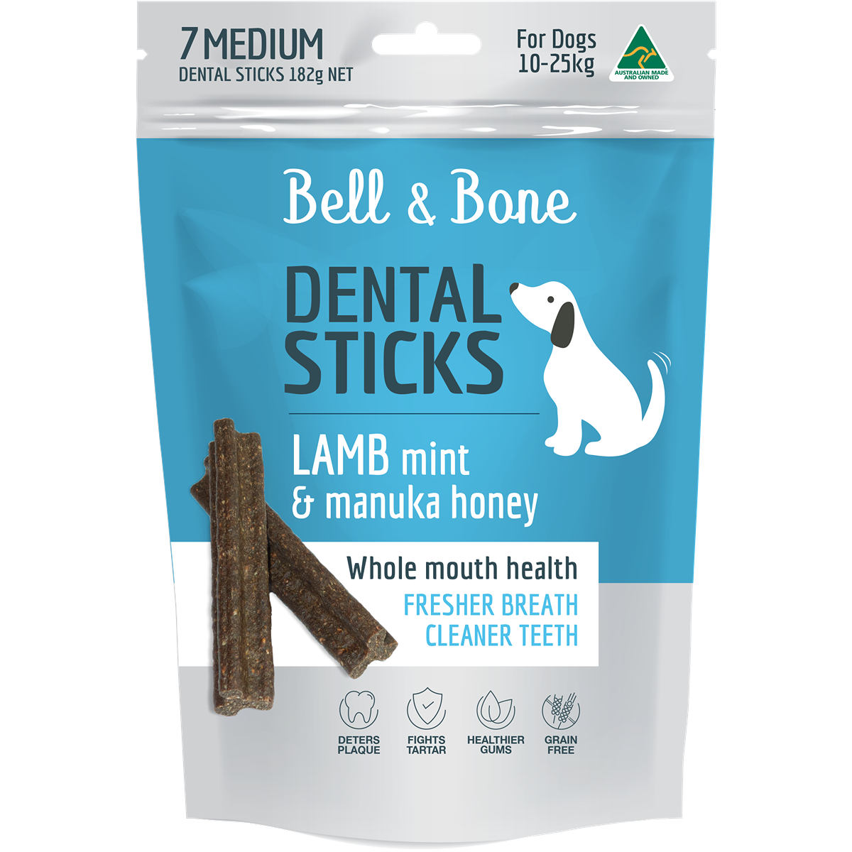 Bell and Bone Dental Stick Lamb Mint & Manuka Honey