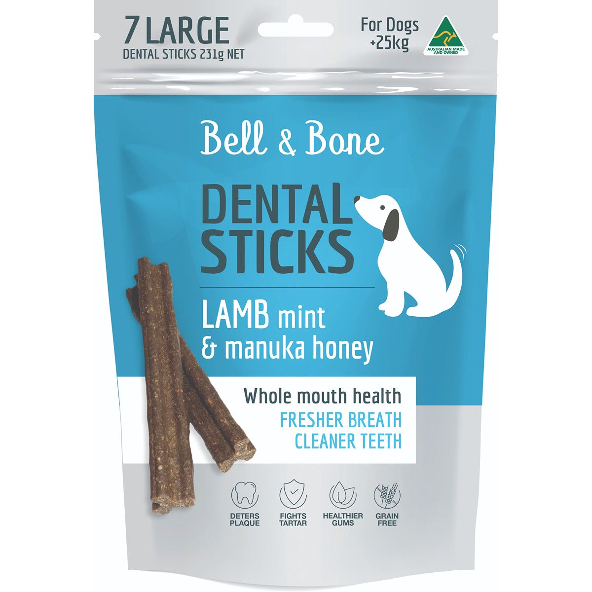 Bell and Bone Dental Stick Lamb Mint & Manuka Honey