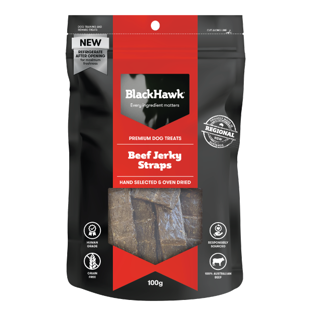 Black Hawk Dog Treat Beef Straps