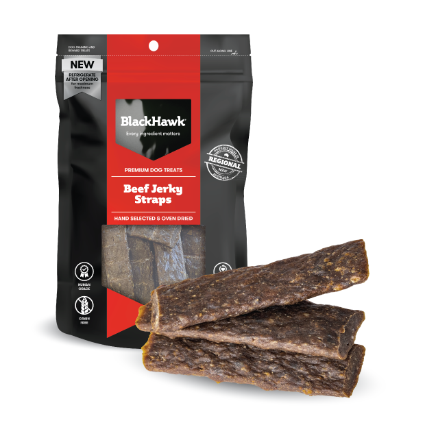 Black Hawk Dog Treat Beef Straps