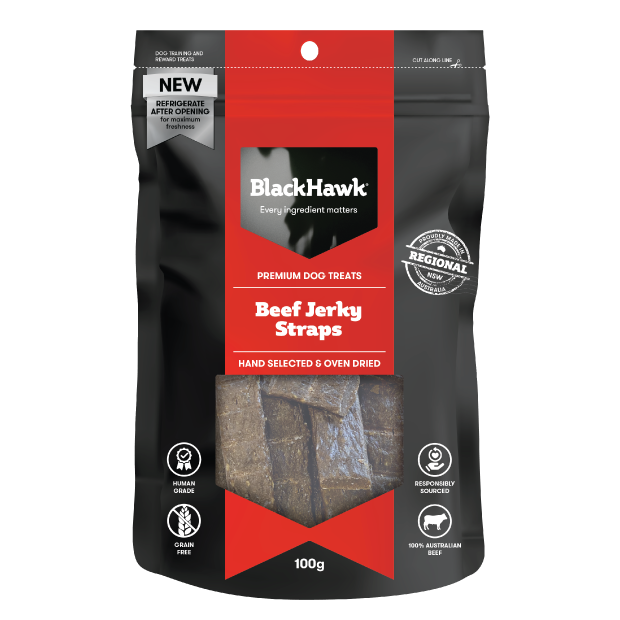 Black Hawk Dog Treat Beef Straps