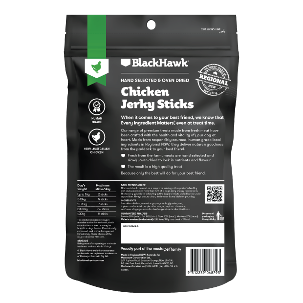 Black Hawk Dog Treat Chicken Sticks